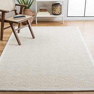 safavieh natural fiber collection 3′ x 5′ ivory nf487a handmade premium wool & jute area rug