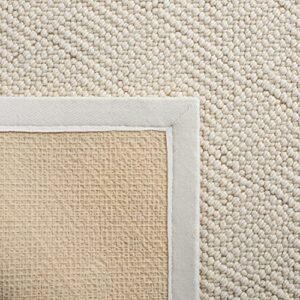 SAFAVIEH Natural Fiber Collection 3' x 5' Ivory NF487A Handmade Premium Wool & Jute Area Rug