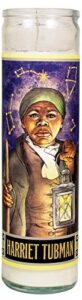harriet tubman secular saint candle – 8.5 inch tall glass prayer votive – made in the usa