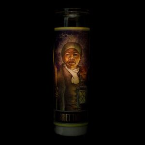 Harriet Tubman Secular Saint Candle - 8.5 Inch Tall Glass Prayer Votive - Made in The USA