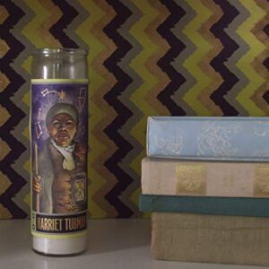 Harriet Tubman Secular Saint Candle - 8.5 Inch Tall Glass Prayer Votive - Made in The USA