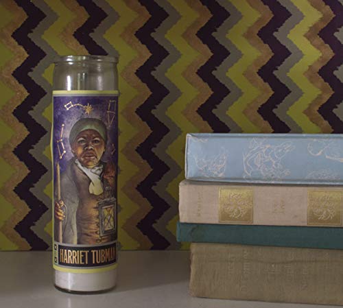 Harriet Tubman Secular Saint Candle - 8.5 Inch Tall Glass Prayer Votive - Made in The USA