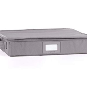 Covermates Keepsakes - Zip-Top Storage Box - Heavy Duty Polyester- Reinforced Handles - Stackable Design - Indoor Storage-Graphite