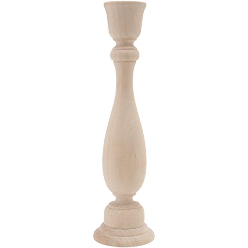 New Image Group Wood Bulk Candle Stick, 9"