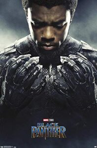 trends international marvel cinematic universe black panther – one sheet wall poster, 22.375″ x 34″, premium unframed version
