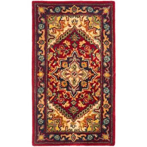 safavieh heritage collection 2′ x 3′ red hg625a handmade traditional oriental premium wool accent rug