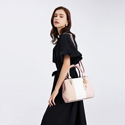 MISS LULU Fashion Shoulder Bags for Women Ladies Handbag Tote Bags Classic Crossbody Bag Satchel Purse Top Handle Bag Black