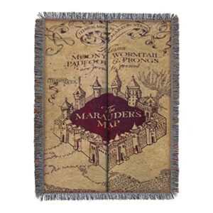 northwest woven tapestry throw blanket, 48 x 60 inches, marauder’s map