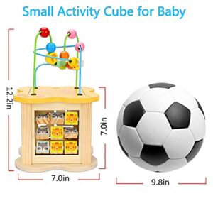 Wooden Baby Toys Activity Cube 6-in-1 Play Center Bead Maze Animal Shape Sorter Learning Montessori Sensory Infant Easter Toys 6 12 9 18 Month 1 2 Year Old Development Toddler Boys Girls Easter Gift