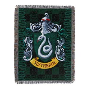 northwest woven tapestry throw blanket, 48 x 60 inches, slytherin shield