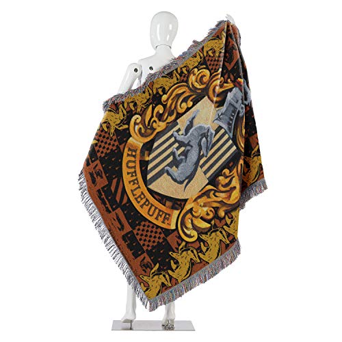 Northwest Woven Tapestry Throw Blanket, 48 x 60 Inches, Hufflepuff Crest