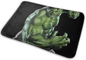 uphome area rugs 18×30 velveteen bath rugs non-slip door carpet microfiber absorbent machine-washable floor accent rug for bedside throw mat-cool hulk