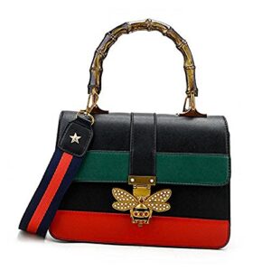 llilbban women lady’s bee messenger crossbody handbag shoulder tote bag black