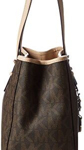 Michael Kors Jet Set Large Signature Travel Brown Tote Handbag 30T3GTVT7B-200