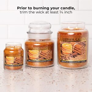 A Cheerful Giver - Orange Cinnamon Clove Scented Glass Jar Candle (24 oz) with Lid & True to Life Fragrance Made in USA