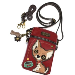 chala crossbody cell phone purse | women’s wristlet handbags with adjustable strap (chihuahua)