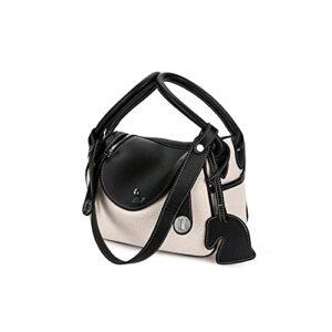 prvdv canvas handbags for women women tote bag handbag shoulder bags ladies shopping bag (color : black)