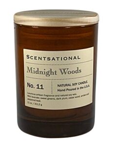 scentsational midnight woods candle, ivory