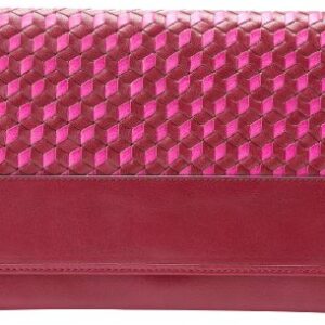 Cole Haan Women's Parker Weave Envelope Clutch, Winery/Orchid, ONE Size