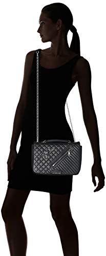 Love Moschino Borsa Pu Quilted, Women’s Satchel, Black (Nero), 10x17x28 cm (B x H T)