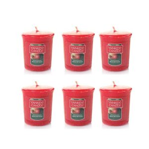 yankee candle lot of 6 macintosh votive candles