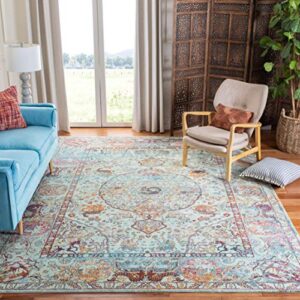 safavieh luxor collection 4′ x 6′ turquoise / aqua lux330k handmade boho chic oriental area rug