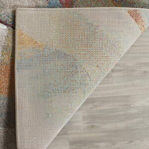 SAFAVIEH Porcello Collection 8' x 10' Grey/Multi PRL6937B Modern Abstract Non-Shedding Living Room Bedroom Dining Home Office Area Rug