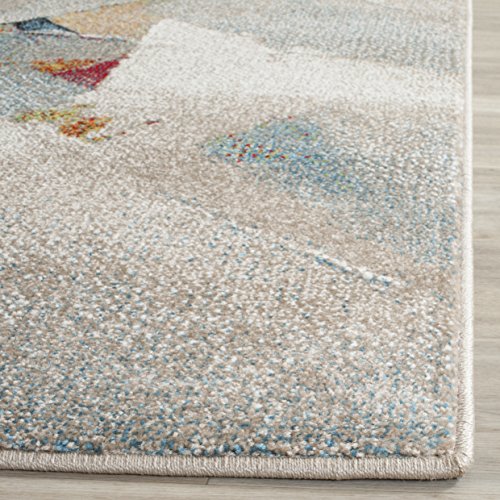 SAFAVIEH Porcello Collection 8' x 10' Grey/Multi PRL6937B Modern Abstract Non-Shedding Living Room Bedroom Dining Home Office Area Rug