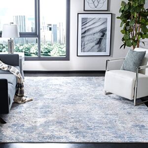 safavieh amelia collection 8′ x 10′ grey/blue ala705f modern abstract non-shedding living room bedroom dining home office area rug