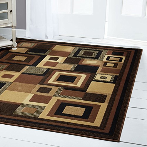 Home Dynamix Catalina Virginia Abstract Area Rug, Geometric Black/Brown 3'3"x5'2"