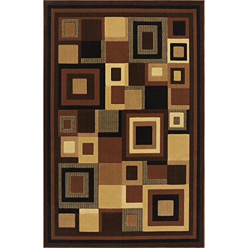 Home Dynamix Catalina Virginia Abstract Area Rug, Geometric Black/Brown 3'3"x5'2"