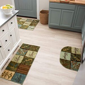 Mohawk Home Multicolor Les Fleurs La Terre Area Rug (3 PC Set 20"x30", 20"x45", 30"x50") (12164 416 3P0005)