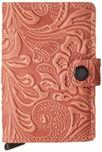secrid mini wallet genuine leather ornament rose safe card case max 12 cards