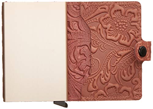 Secrid Mini Wallet Genuine Leather Ornament Rose Safe Card Case max 12 cards