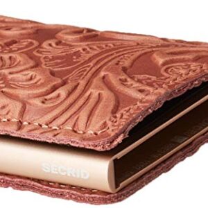 Secrid Mini Wallet Genuine Leather Ornament Rose Safe Card Case max 12 cards