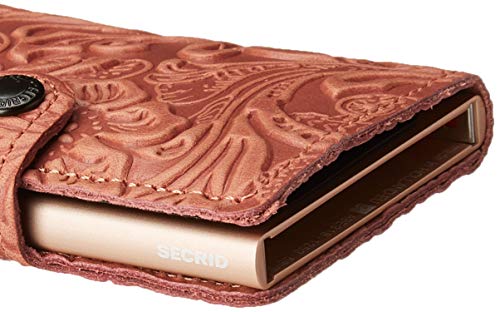 Secrid Mini Wallet Genuine Leather Ornament Rose Safe Card Case max 12 cards