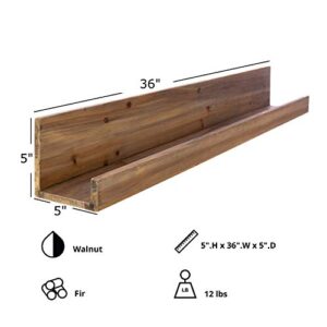 kieragrace Muskoka Pugh Shelf - Walnut, 36"