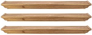 kieragrace muskoka fitz wood shelves – walnut, 36″, set of 3