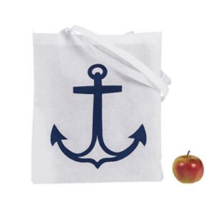 large white anchor totes for summer – apparel accessories – totes – novelty totes – summer – 12 pieces