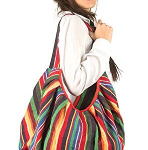Large Tote Shoulder Bag for Women, Banana Style Casual Comfortable Market Groceries School Books Everyday Purse Travel (Rainbow)