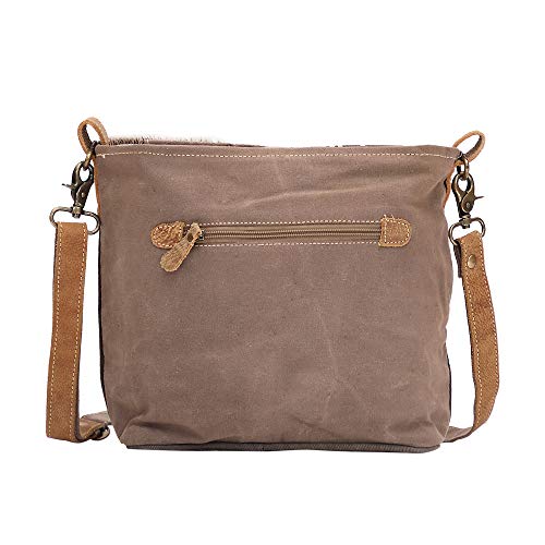 Myra Bag Linaria Upcycled Canvas & Cowhide Shoulder Bag S-1505