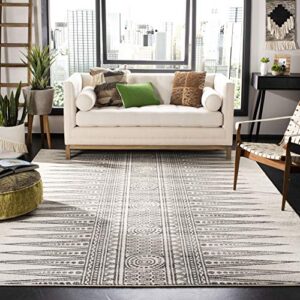 safavieh evoke collection 11′ x 15′ ivory/grey evk226d boho non-shedding living room bedroom dining home office area rug