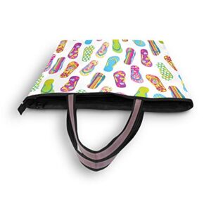 My Daily Women Tote Shoulder Bag Flip Flops Beach Sandal Handbag Medium