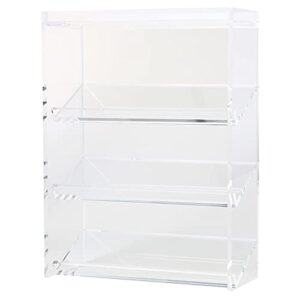 muji acrylic 3-shelf display stand, 17.5 cm width x 6.5 cm depth x 23 cm height