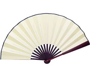folding fan china fan,hand fans with traditional chinese arts (cream) 13inch