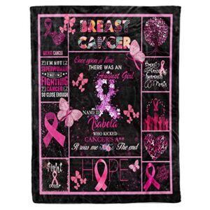 vth global personalized custom breast cancer awareness pink ribbon woman survivor mom daughter aunt grandma girl warrior birthday christmas fleece sherpa blanket bed throw size tapestry wall hanging