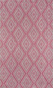 madcap cottage lake palace rajastan weekend area, indoor outdoor rug, 2′ x 3′, pink