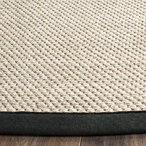 SAFAVIEH Natural Fiber Collection 8' x 10' Marble / Beige NF143C Border Sisal Area Rug