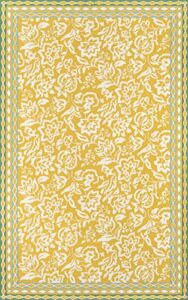 madcap cottage under a loggia rokeby road area, indoor outdoor rug, yellow, 8′ x 10′