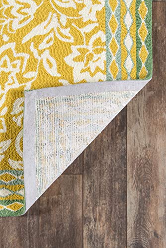 Madcap Cottage Under A Loggia Rokeby Road Area, Indoor Outdoor Rug, Yellow, 8' X 10'